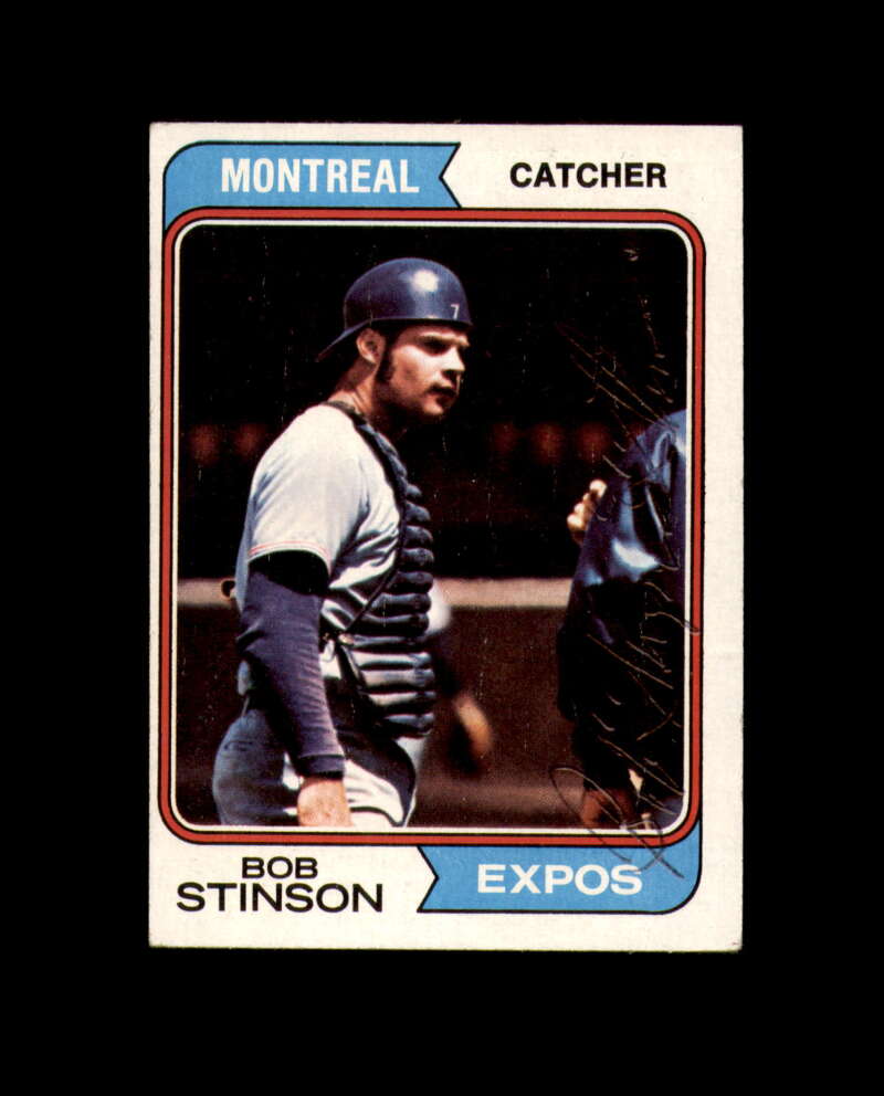 Bob Stinson Signed 1974 Topps Montreal Expos Autograph