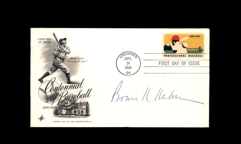 Bowie Kuhn PSA DNA Signed 1969 First Day Cover Cache FDC Autograph
