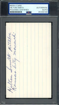 Hilton Smith PSA DNA Coa Signed 3x5 Index Card Negro Leagues Autograph