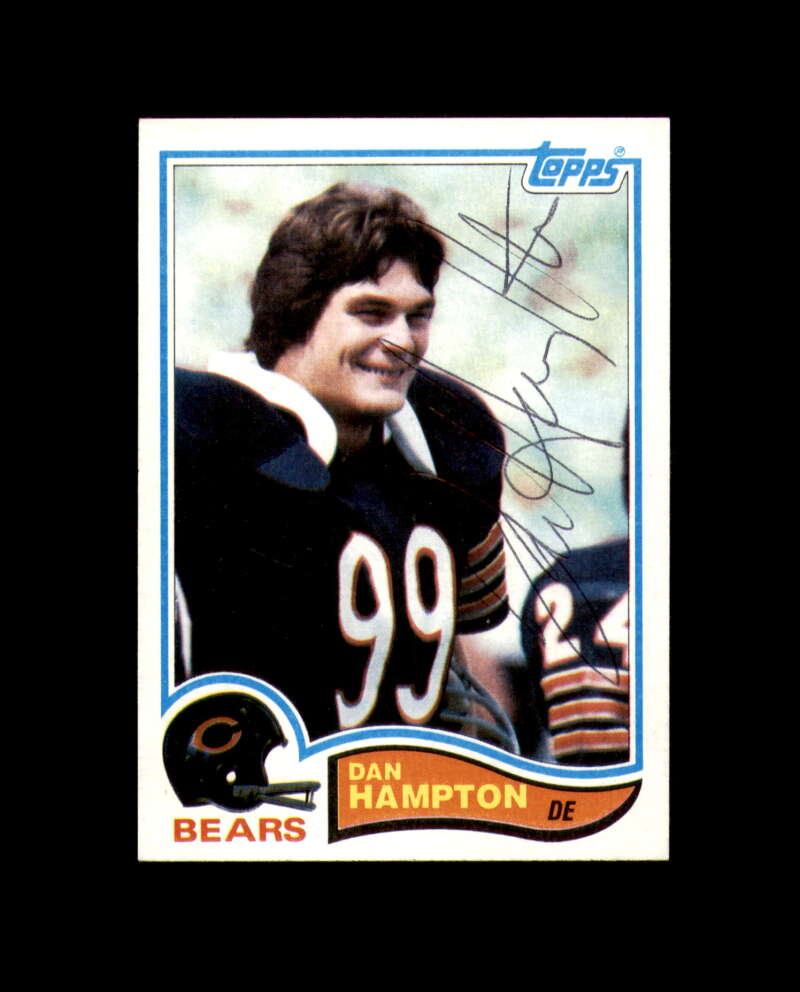 Dan Hampton Signed HOF 1982 Topps Chicago Bears Autograph