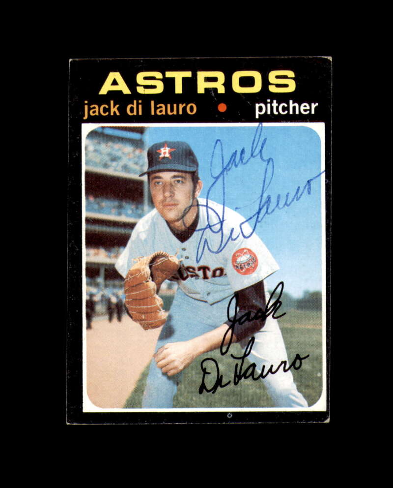 Jack DiLauro Signed Original 1971 Topps High Number Houston Astros Autograph