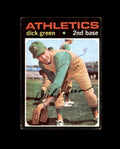 Dick Green Signed Original 1971 Topps Oakland Athletics Autograph