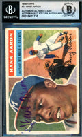 Hank Aaron Beckett BAS Signed 1956 Topps Autograph