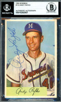 Andy Pafko Beckett BAS Signed 1954 Bowman Autographed