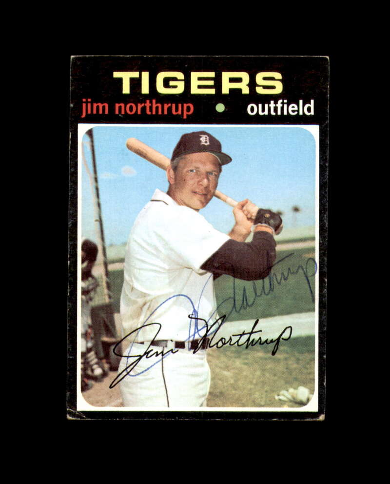 Jim Northrup Signed Original 1971 Topps Detroit Tigers Autograph