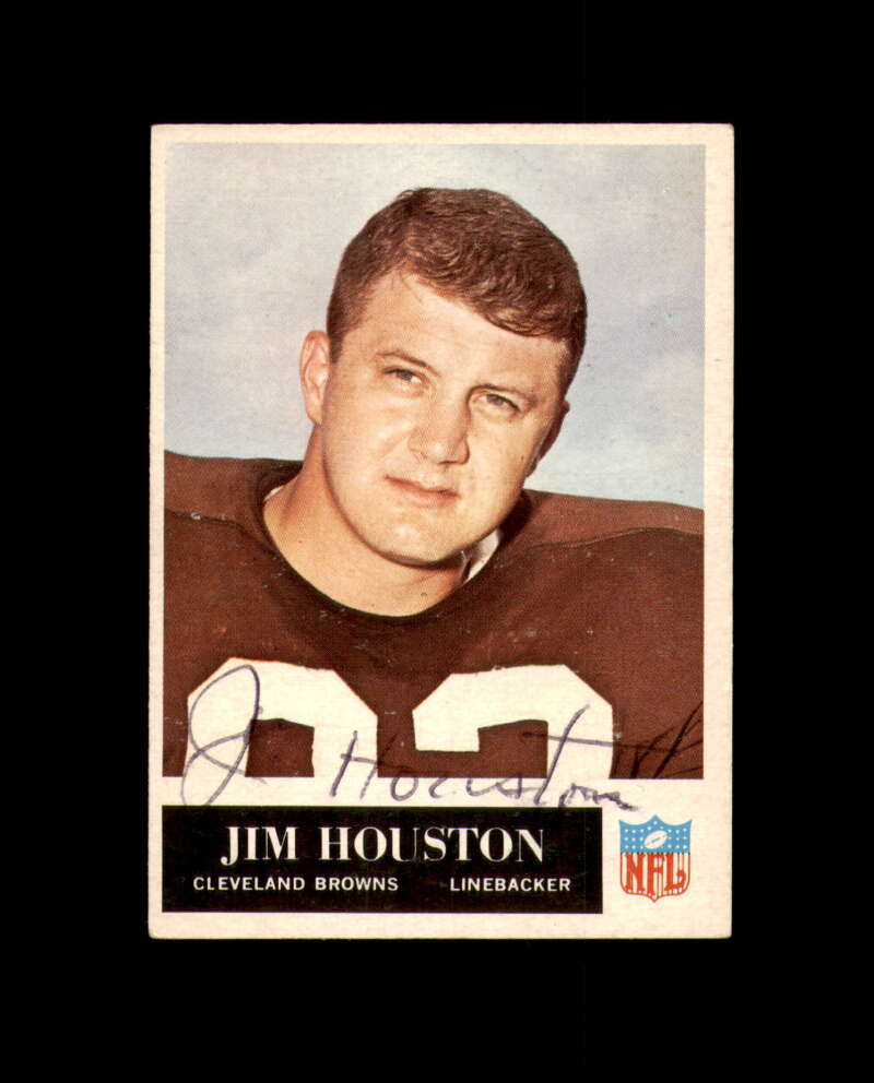 Jim Houston Signed Original 1965 Philadelphia Cleveland Browns Autograph