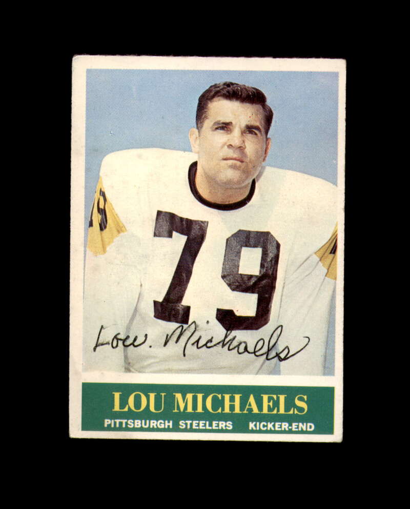 Lou Michaels Signed Original 1964 Philadelphia Pittsburgh Steelers Autograph