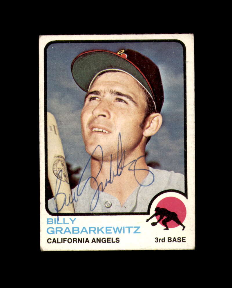 Billy Grabarkewtiz Signed Original 1973 Topps California Angels Autograph
