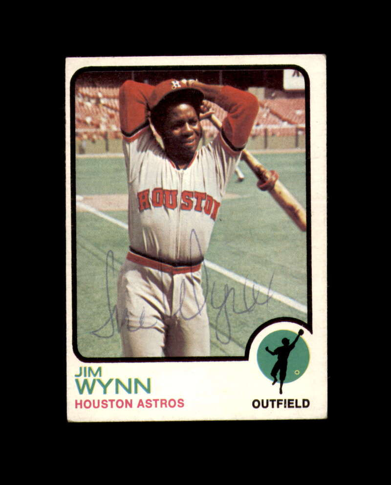 Jim Wynn Signed Original 1973 Topps Houston Astros Autograph