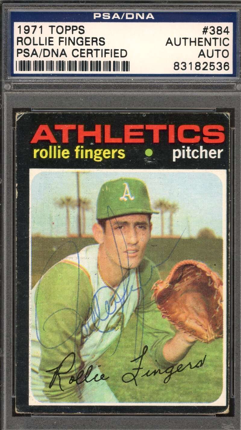 Rollie Fingers PSA DNA Vintage Signed 1971 Topps Autograph A`s