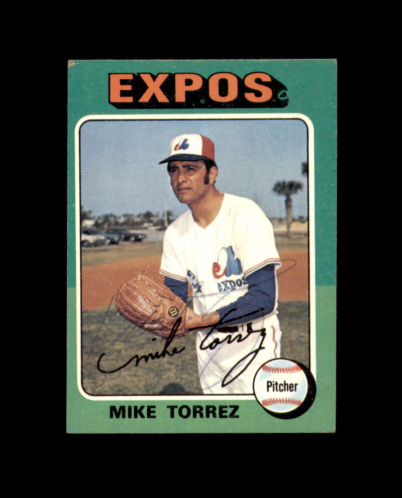 Mike Torrez Signed Original 1975 Topps Montreal Expos Autograph