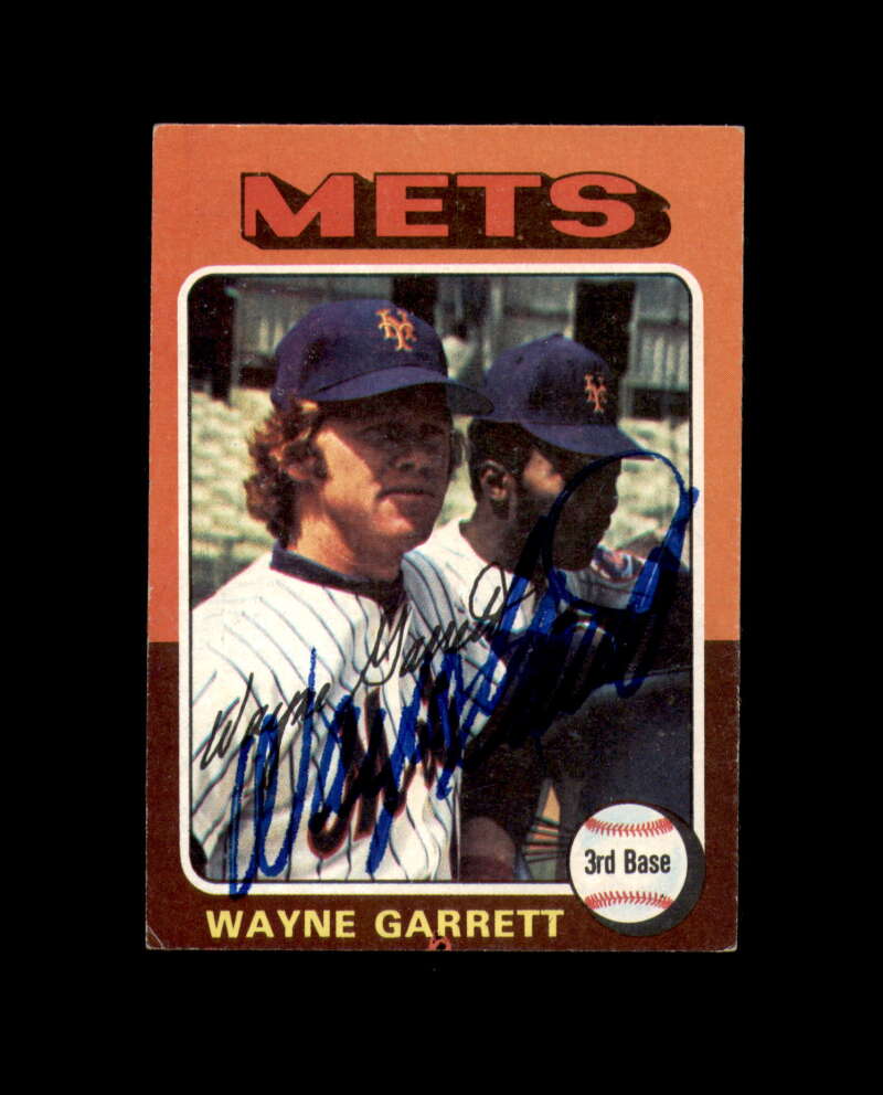 Wayne Garrett Signed Original 1975 Topps New York Mets Autograph