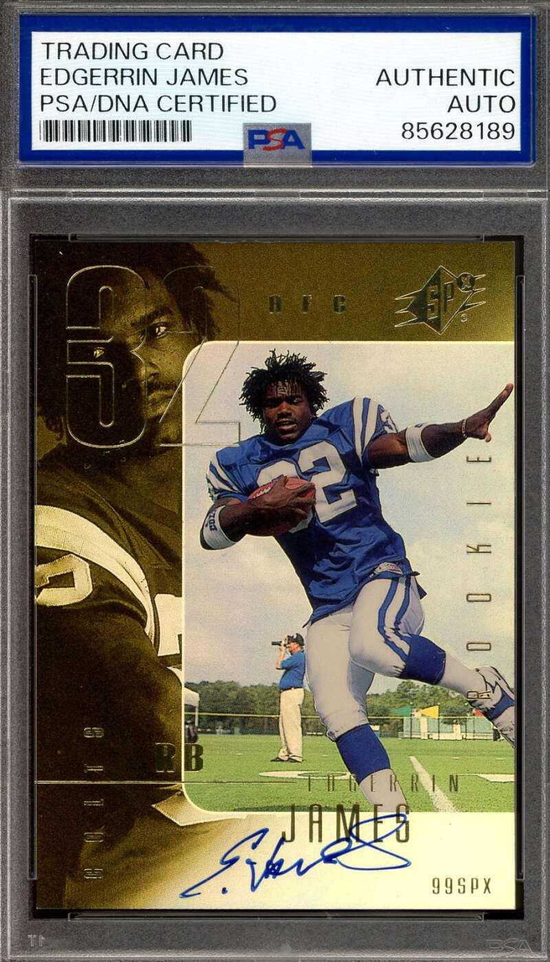 Edgerrin James PSA DNA Signed 1999 Upper Deck SPX Rookie Autograph