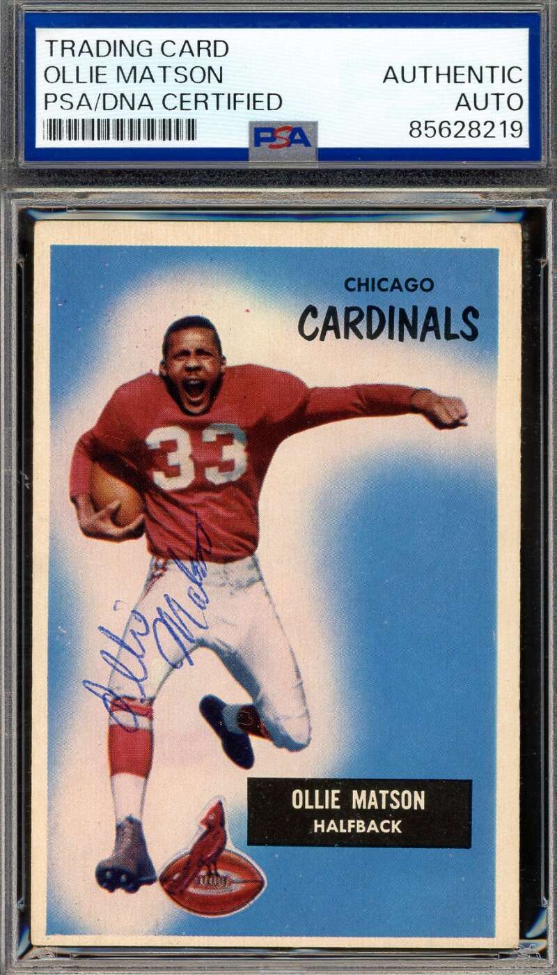 Ollie Matson PSA DNA Vintage Signed 1955 Bowman Rookie Autograph