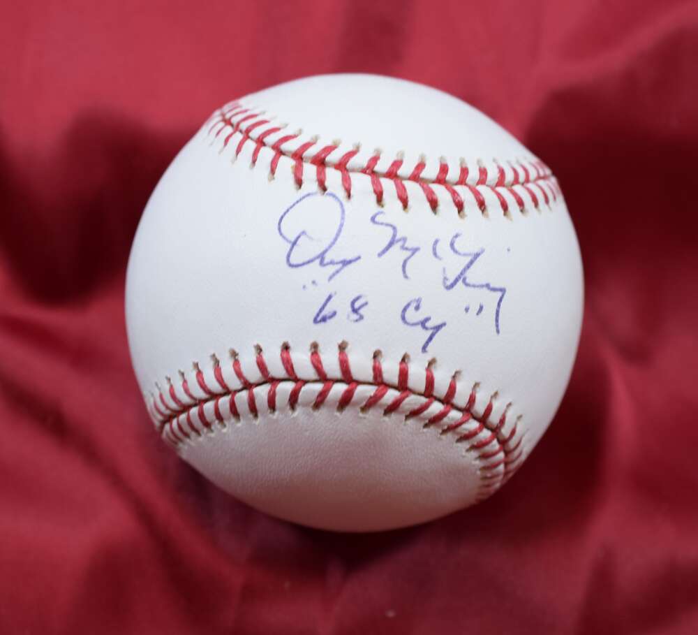 Denny McLain Autograph Major League OML Signed Baseball 68 Cy