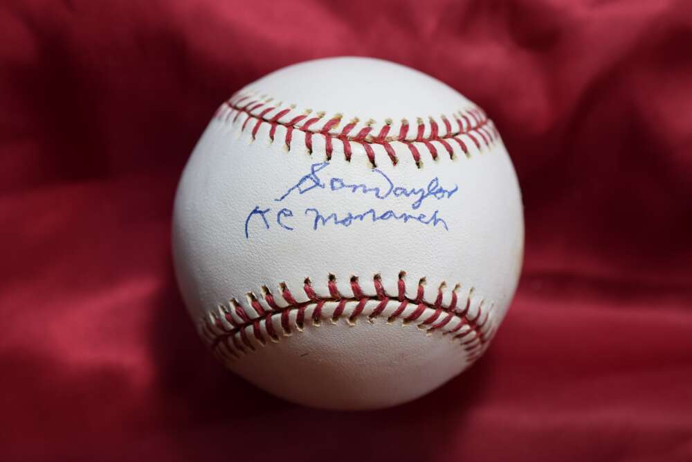 Sam Bay Taylor  Autograph Signed Baseball ?Kansas City Monarchs