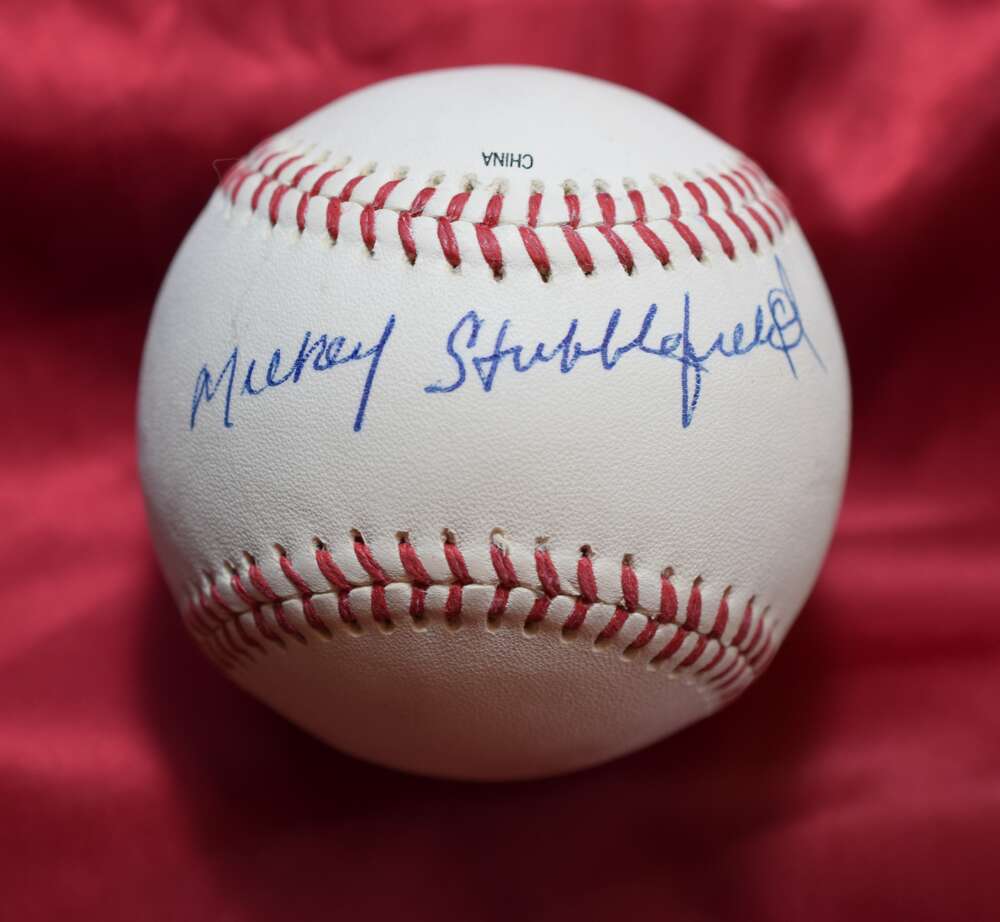 Mickey Stubblefield Autograph Signed Baseball