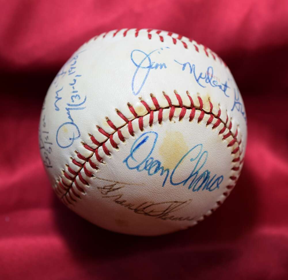 Feller Grant Thomas Chance Autograph 1978 World Series Signed by 10 Baseball