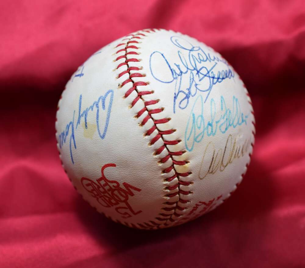 Feller Grant Thomas Chance Autograph 1978 World Series Signed by 10 Baseball