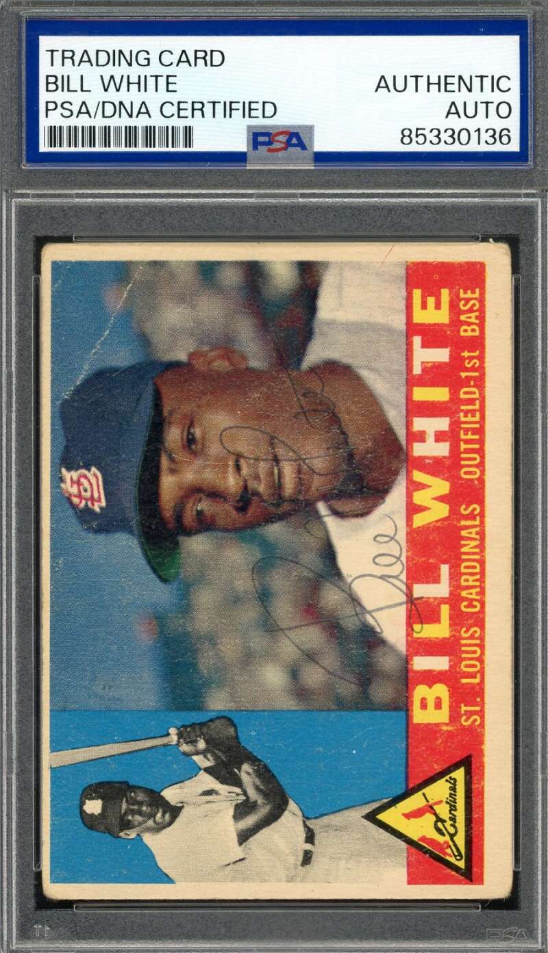 Bill White PSA DNA Vintage Signed 1960 Topps Autograph