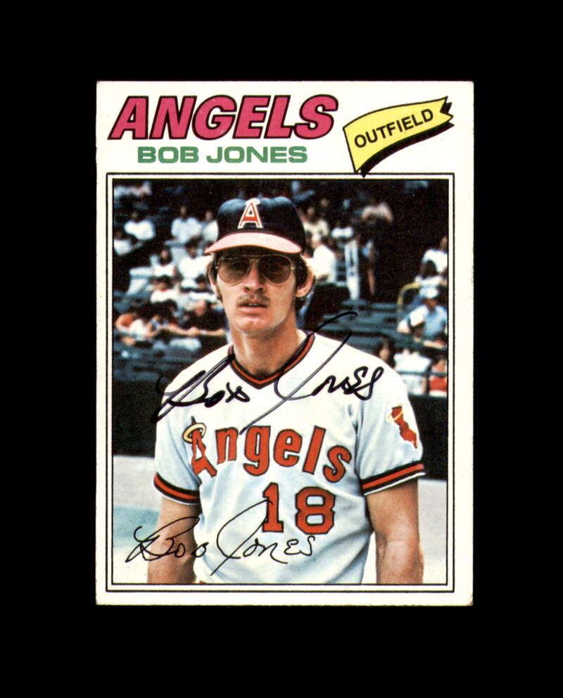 Bob Jones Signed Original 1977 Topps California Angels Autograph