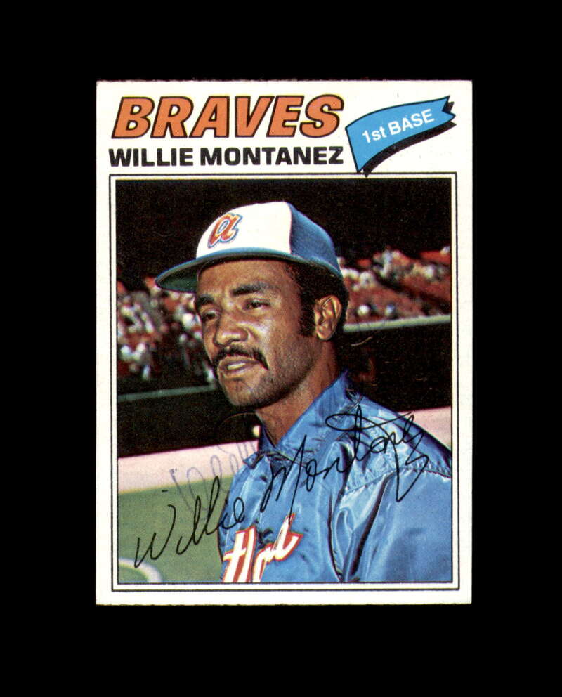 Willie Montanez Signed Original 1977 Topps Atlanta Braves Autograph