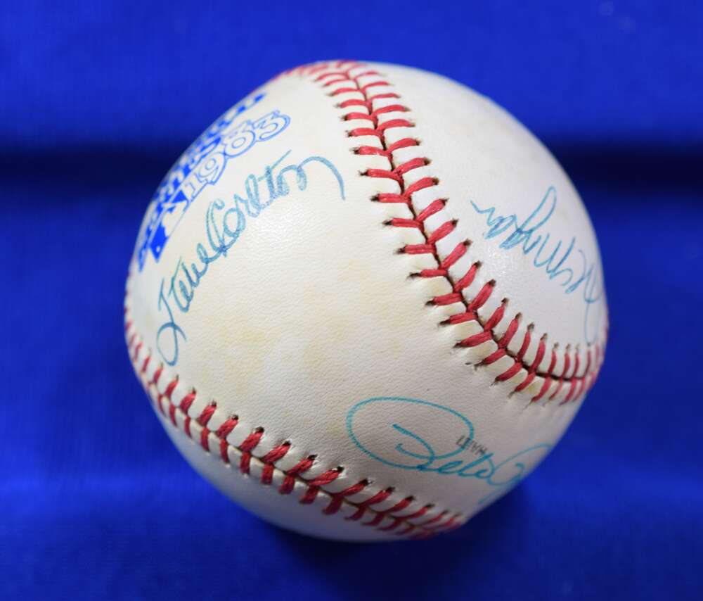 Rose Carlton Morgan Schmidt PSA DNA Autograph 1983 World Series Signed by 4 Baseball