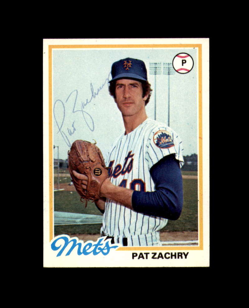 Pat Zachry Signed 1978 Topps New York Mets Autograph