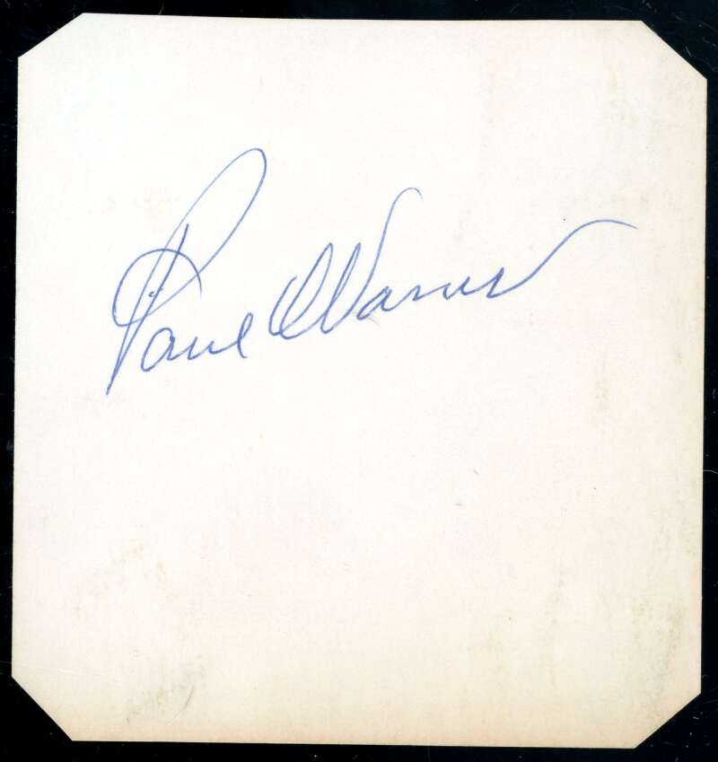Paul Waner JSA Loa Signed Album Page Cut Autograph