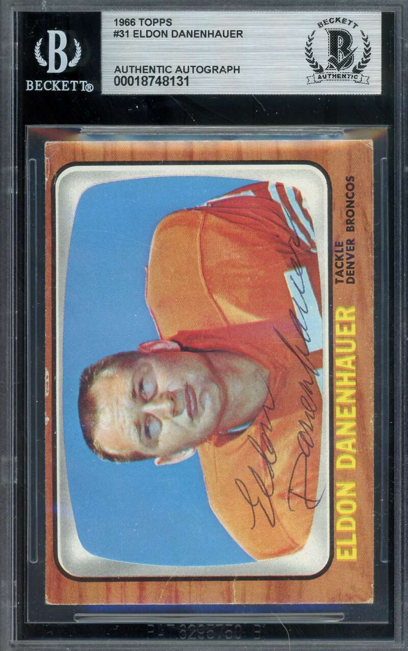 Eldon Danehauer Beckett BAS Vintage Signed 1966 Topps Autograph