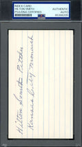 Hilton Smith PSA DNA Signed 3x5 Index Card Negro League HOF Autograph