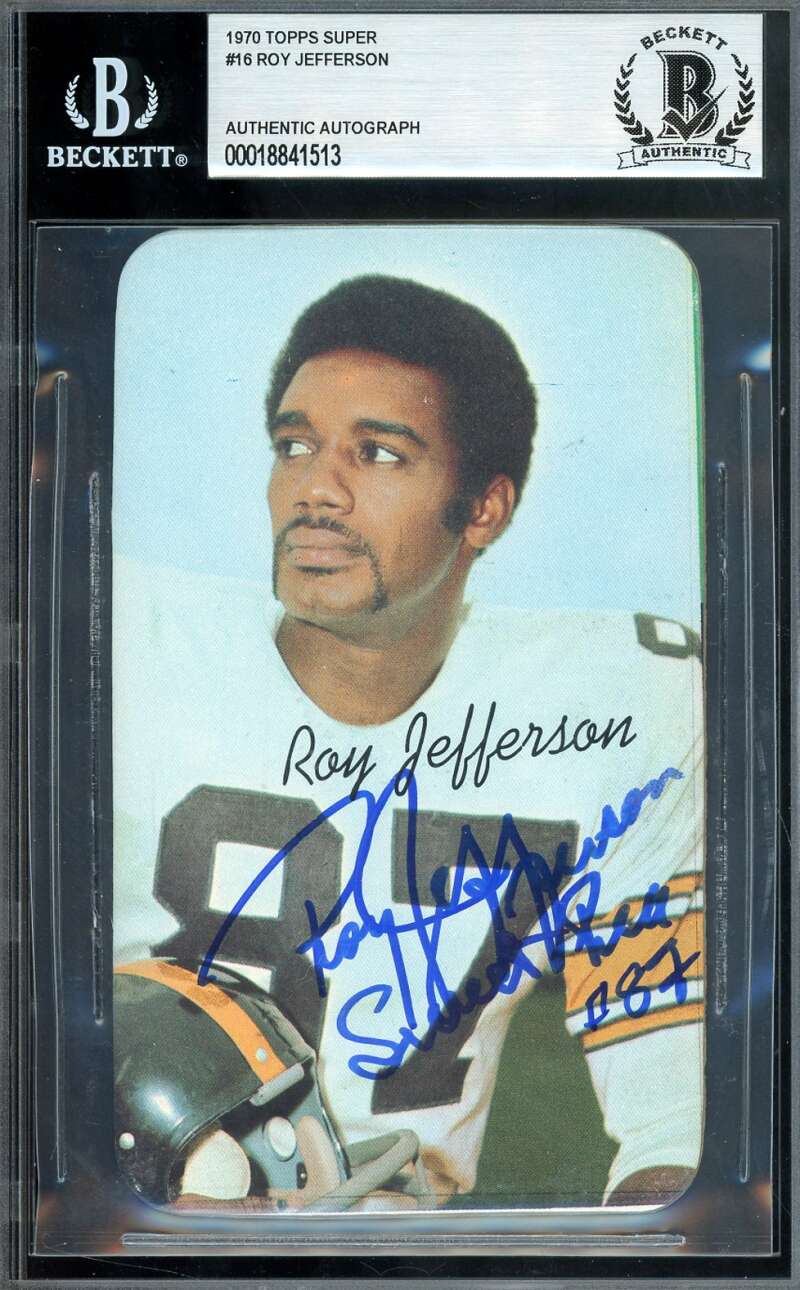 Roy Jefferson Beckett BAS Signed 1970 Topps Super Autograph