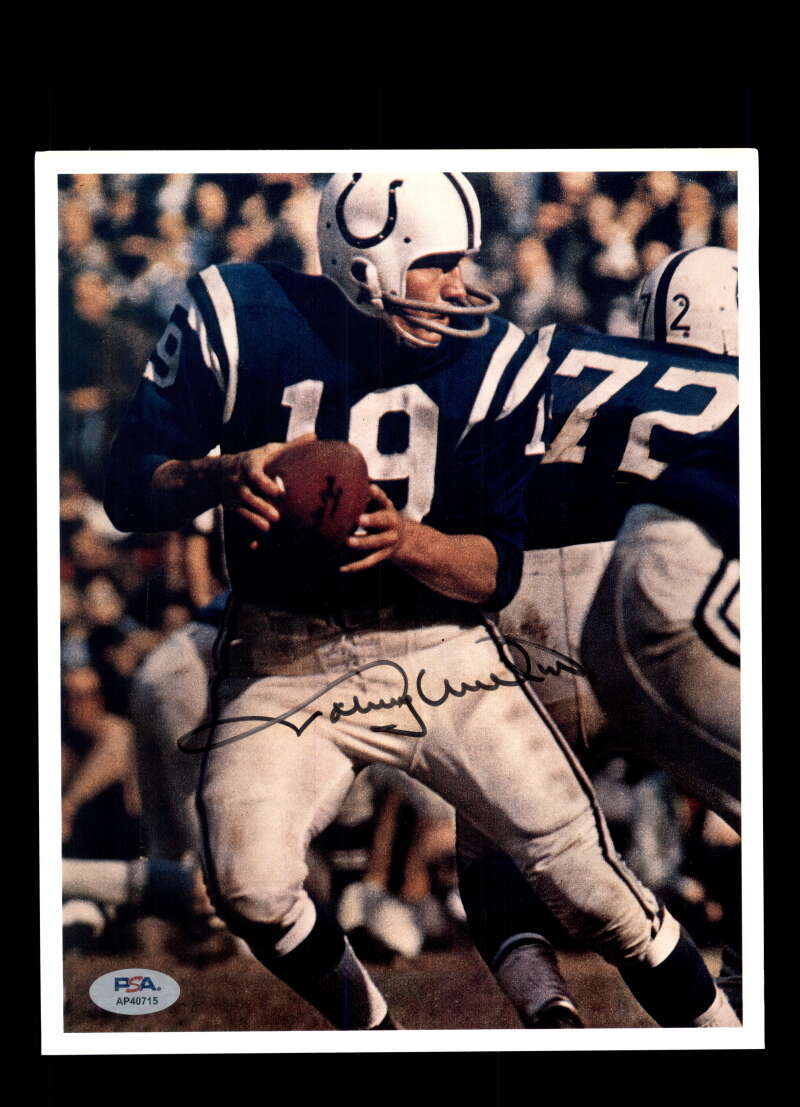 Johnny Unitas PSA DNA Autograph 8x10 Photo Colts Signed