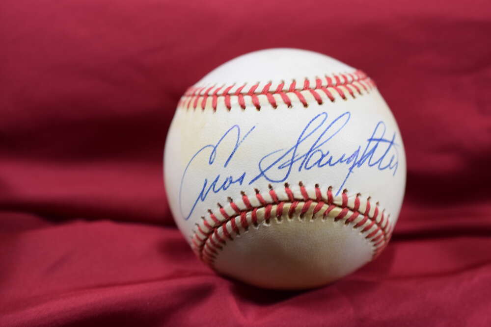 Enos Slaughter Autograph American League OAL Signed Baseball