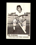 Rob Andrews Signed 1975 TCMA 1974 International League Rochester Red Wings Autograph