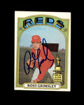Ross Grimsley Signed 1972 Topps Rookie Cincinnati Reds Autographed