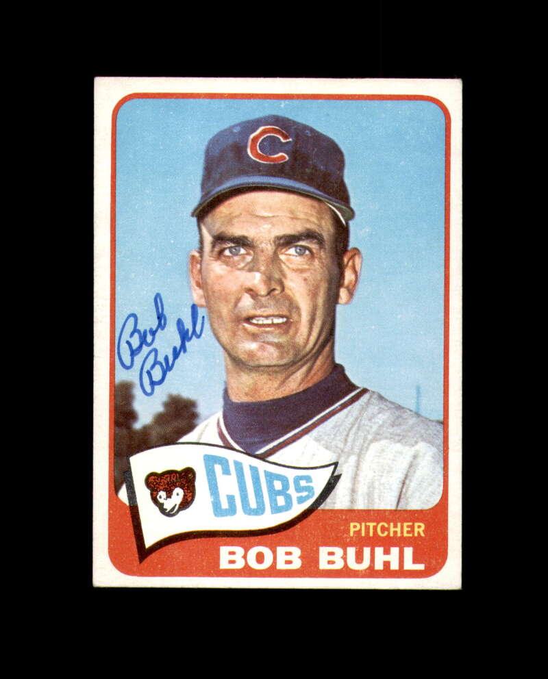 Bob Buhl Signed Authentic 1965 Topps Chicago Cubs Autograph