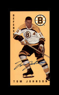 Tom Johnson Signed 1994 Parkhurst Tall Boys Boston Bruins Autograph