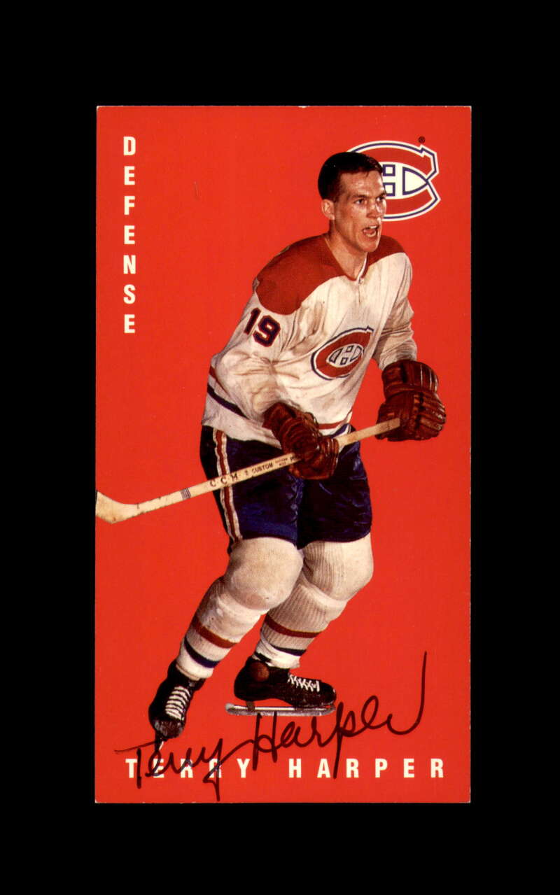 Terry Harper Signed 1994 Parkhurst Tall Boys Montreal Canadians Autograph