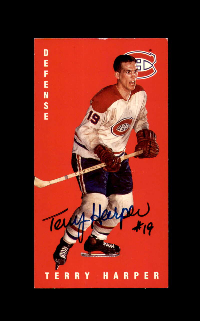 Terry Harper Signed 1994 Parkhurst Tall Boys Montreal Canadians Autographed