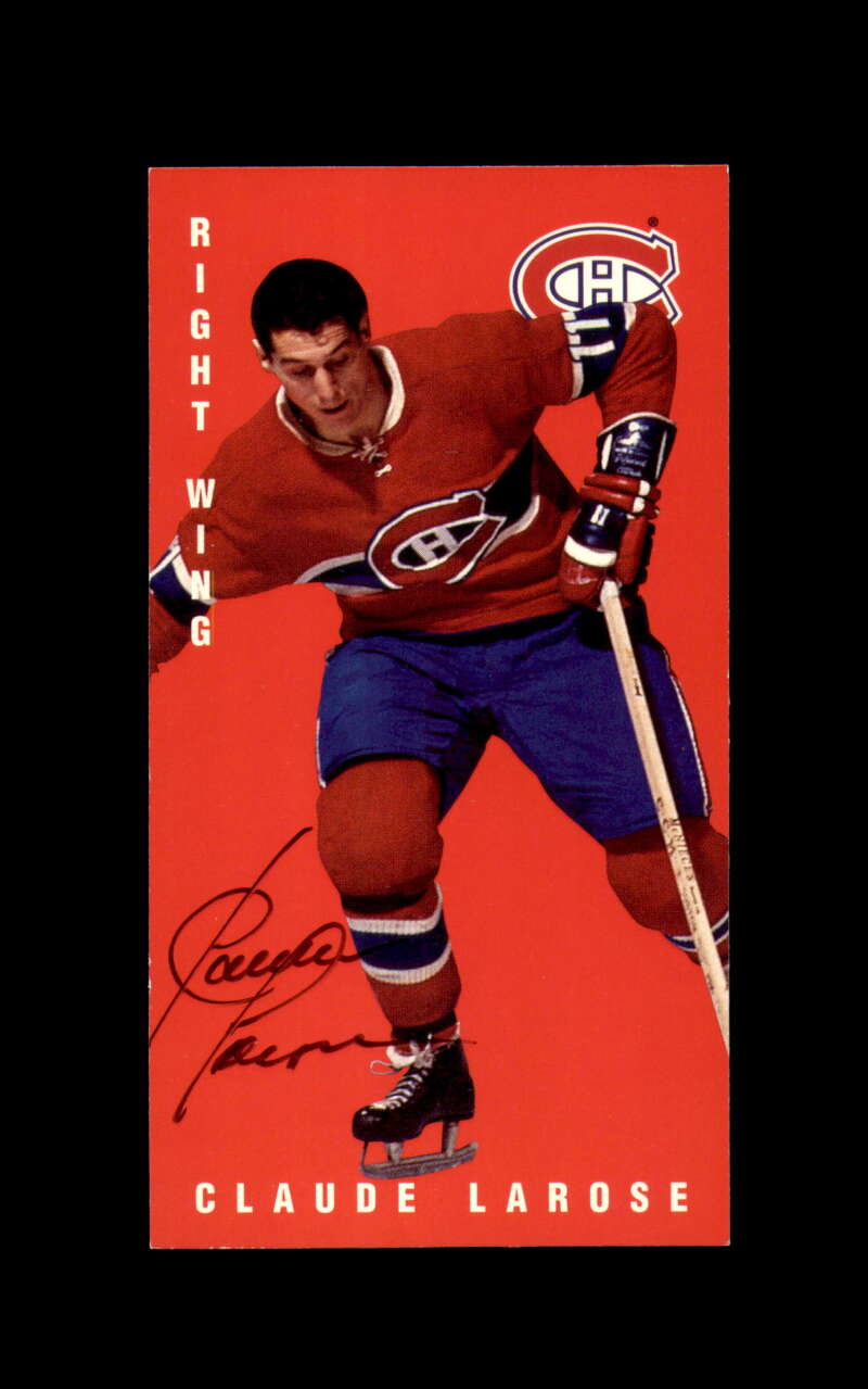Claude Larose Signed 1994 Parkhurst Tall Boys Montreal Canadians Autograph