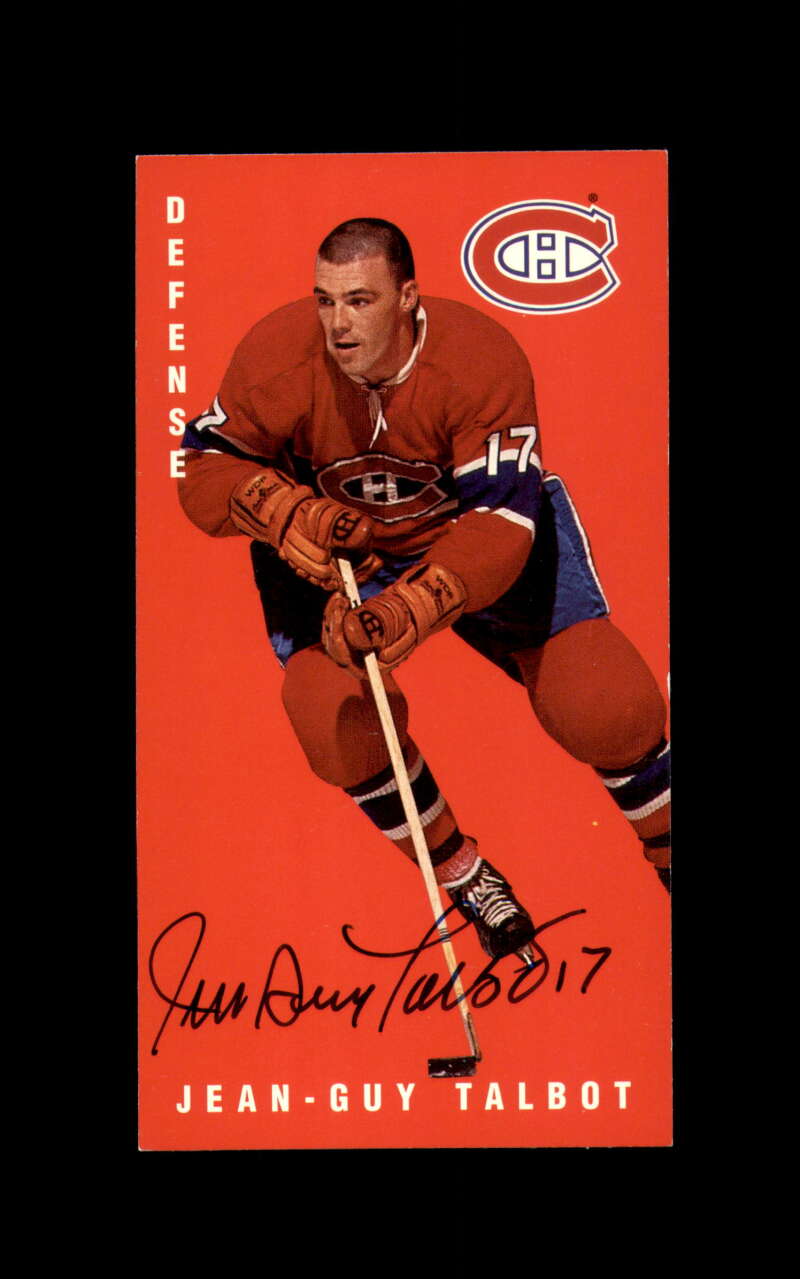 Jean-Guy Talbot Signed 1994 Parkhurst Tall Boys Montreal Canadians Autograph