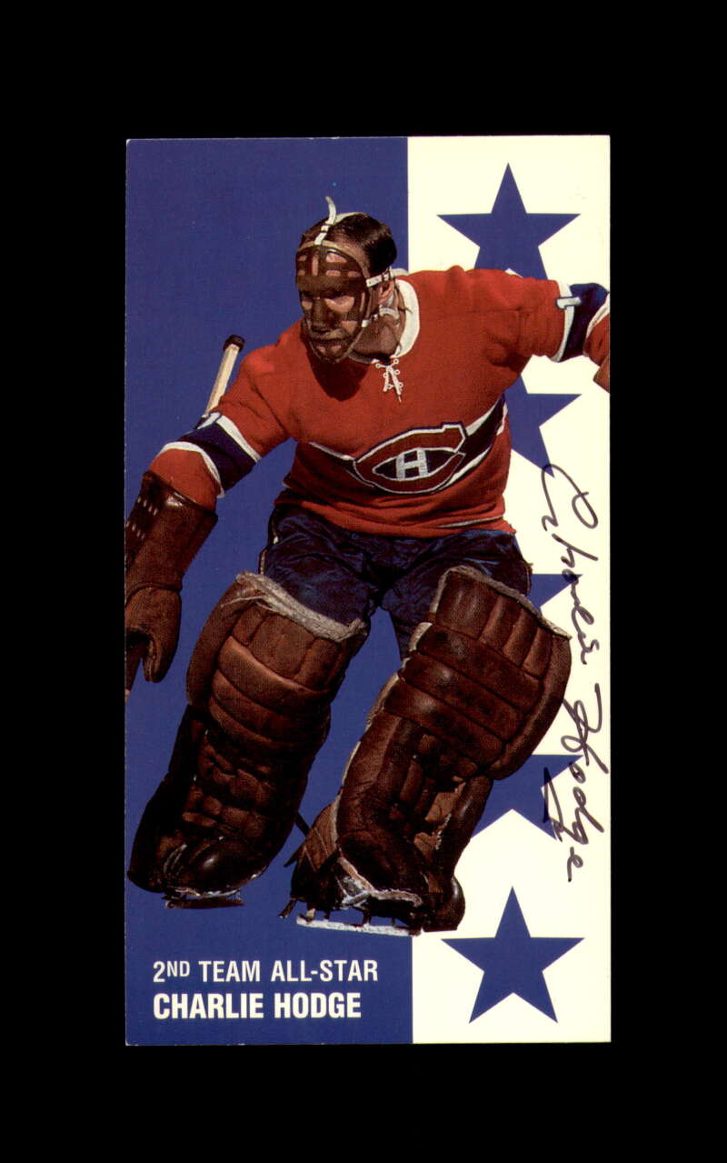 Charlie Hodge Signed 1994 Parkhurst Tall Boys All Star Montreal Canadians Autograph
