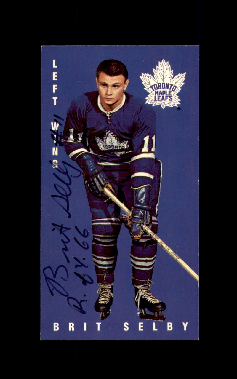 Brit Selby Signed 1994 Parkhurst Tall Boys Toronto Maple Leafs Autograph