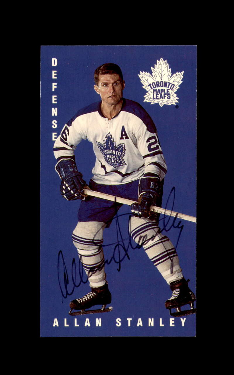 Allan Stanley Signed 1994 Parkhurst Tall Boys Toronto Maple Leafs Autograph