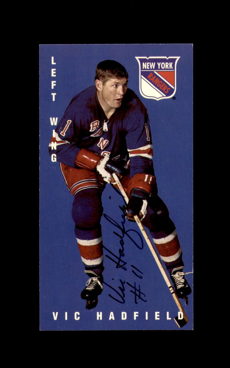 Vic Hadfield Signed 1994 Parkhurst Tall Boys New York Rangers Autograph