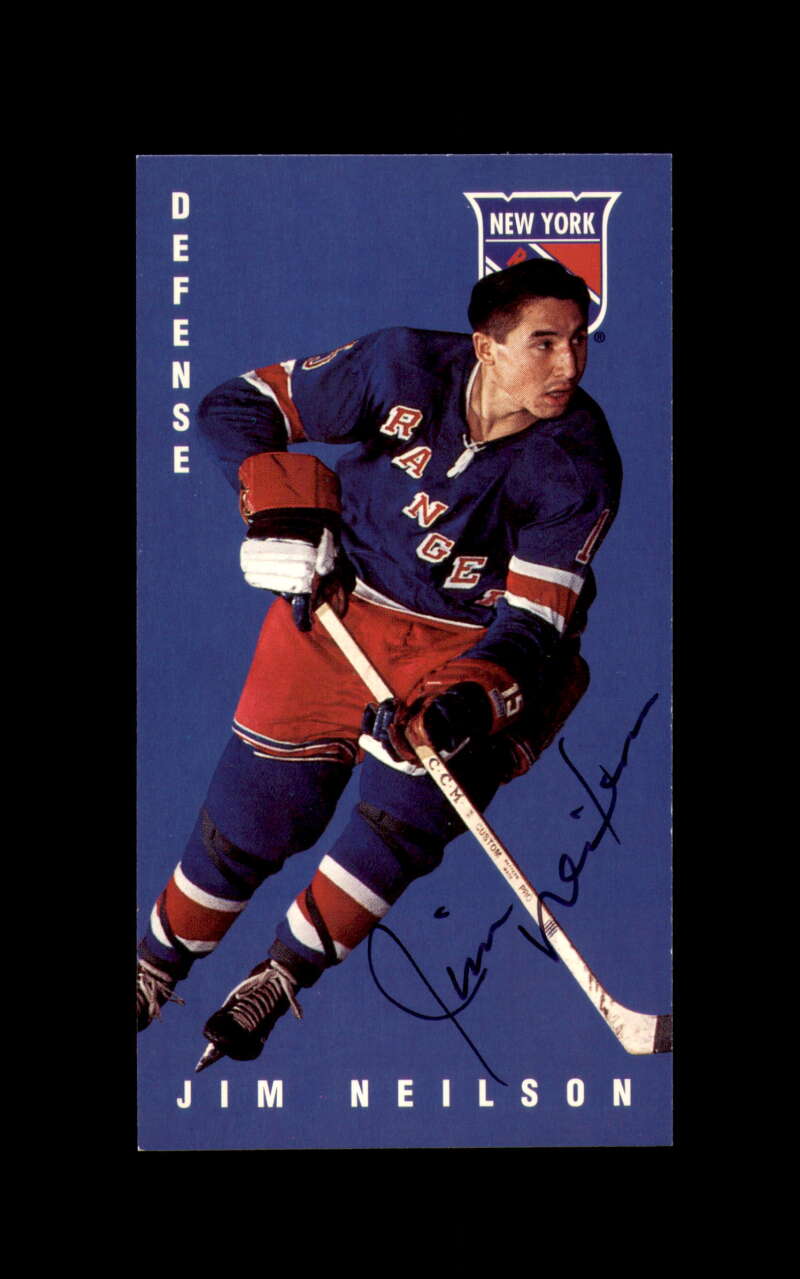 Jim Neilson Signed 1994 Parkhurst Tall Boys New York Rangers Autograph