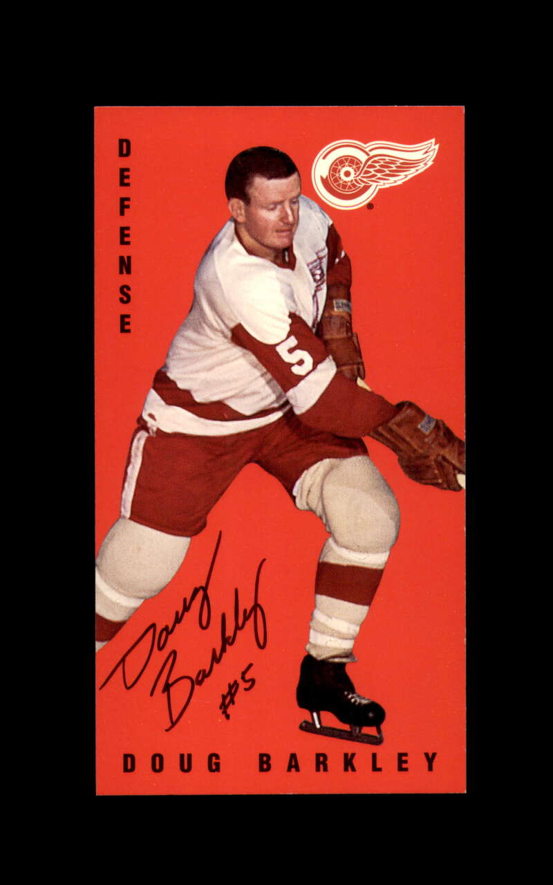 Doug Barkley Signed 1994 Parkhurst Tall Boys Detroit Red Wings Autograph