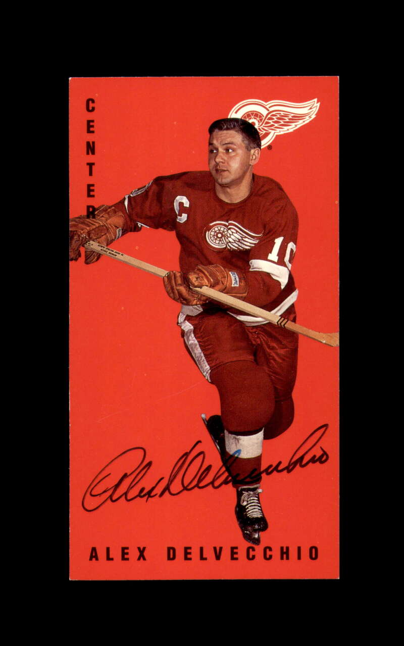 Alex Delvecchio Signed 1994 Parkhurst Tall Boys Detroit Red Wings Autograph