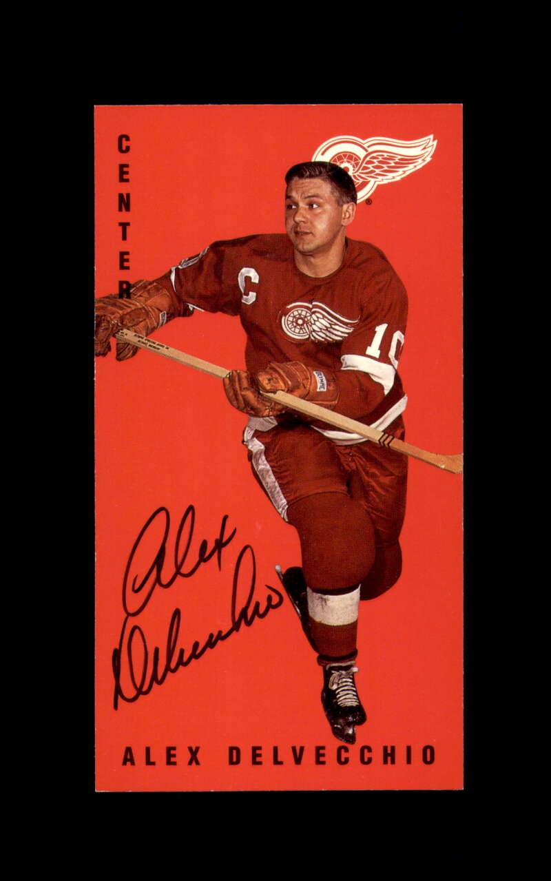 Alex Delvecchio Signed 1994 Parkhurst Tall Boys Detroit Red Wings Autographed